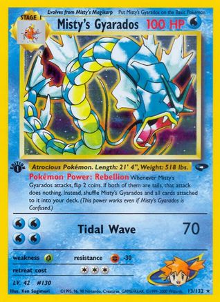 Misty's Gyarados 13/132 - Gym Challenge 1st Edition Holofoil - Poke-Collect