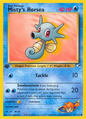 Misty's Horsea 86/132 - Gym Heroes 1st Edition - Poke-Collect