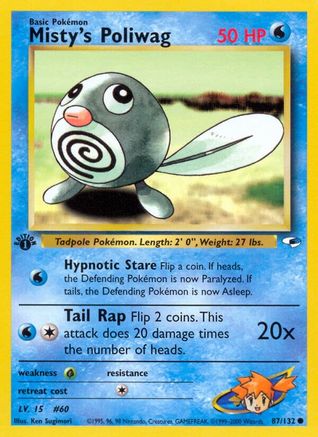 Misty's Poliwag 87/132 - Gym Heroes Unlimited - Poke-Collect