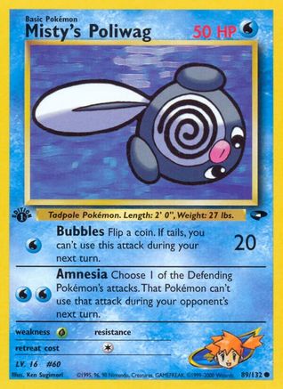 Misty's Poliwag 89/132 - Gym Challenge 1st Edition - Poke-Collect