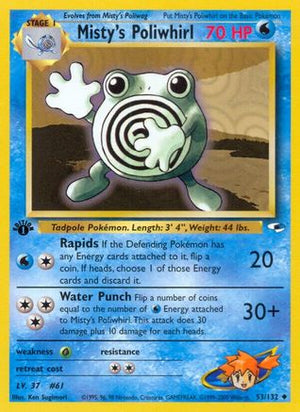 Misty's Poliwhirl 53/132 - Gym Heroes Unlimited - Poke-Collect