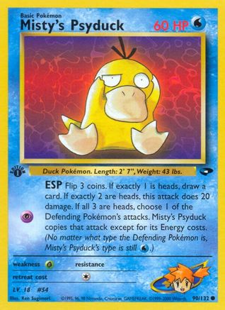Misty's Psyduck 90/132 - Gym Challenge 1st Edition - Poke-Collect