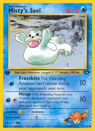 Misty's Seel 91/132 - Gym Challenge 1st Edition - Poke-Collect