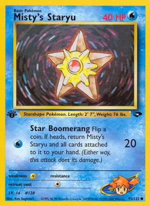 Misty's Staryu 92/132 - Gym Challenge Unlimited - Poke-Collect