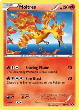 Moltres 14/99 - Next Destinies Reverse Holofoil - Poke-Collect