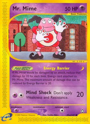 Mr. Mime 95/147 - Aquapolis Reverse Holofoil - Poke-Collect