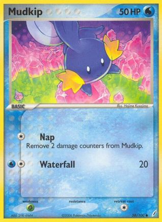 Mudkip 58/100 - Crystal Guardians Reverse Holofoil - Poke-Collect