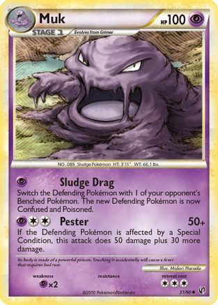 Muk 31/90 - HSUndaunted Reverse Holofoil - Poke-Collect