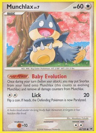 Munchlax 68/100 - Majestic Dawn Reverse Holofoil - Poke-Collect