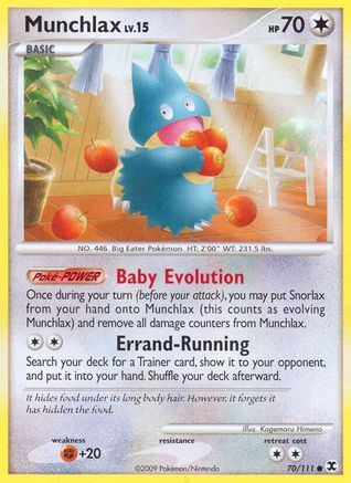 Munchlax (70) 70/111 - Rising Rivals Reverse Holofoil - Poke-Collect