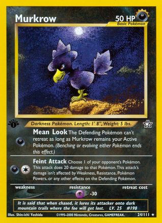 Murkrow 24/111 - Neo Genesis 1st Edition - Poke-Collect