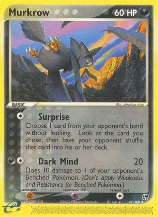 Murkrow 47/100 - Sandstorm Reverse Holofoil - Poke-Collect