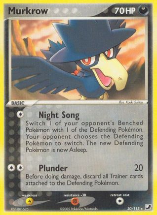 Murkrow 30/115 - Unseen Forces Reverse Holofoil - Poke-Collect