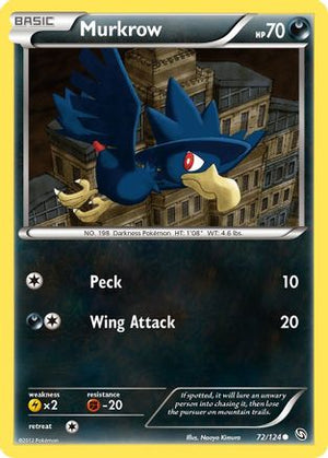 Murkrow 72/124 - Dragons Exalted Reverse Holofoil - Poke-Collect
