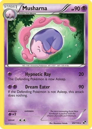 Musharna 49/114 - Black and White Reverse Holofoil - Poke-Collect