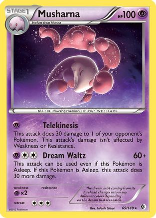 Musharna 69/149 - Boundaries Crossed Reverse Holofoil - Poke-Collect