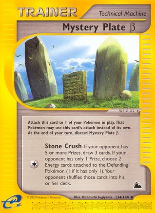 Mystery Plate Beta 134/144 - Skyridge Reverse Holofoil - Poke-Collect