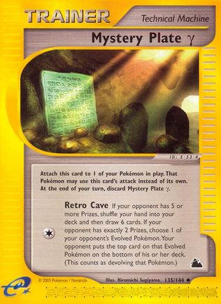 Mystery Plate Gamma 135/144 - Skyridge Reverse Holofoil - Poke-Collect