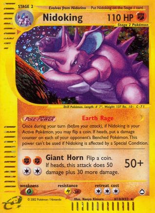 Nidoking (H18) H18/147 - Aquapolis Holofoil - Poke-Collect