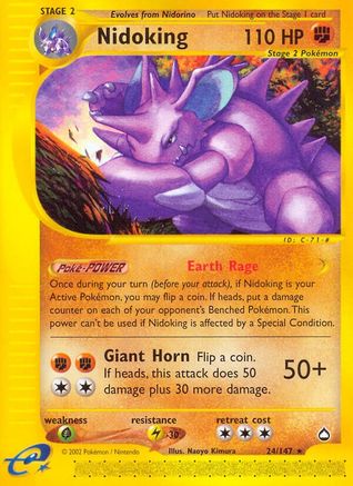 Nidoking (24) 24/147 - Aquapolis Reverse Holofoil - Poke-Collect