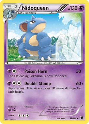 Nidoqueen 42/116 - Plasma Freeze Reverse Holofoil - Poke-Collect