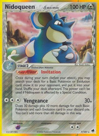Nidoqueen (Delta Species) 7/101 - Dragon Frontiers Holofoil - Poke-Collect