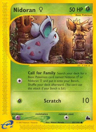 Nidoran F (81) 81/144 - Skyridge Reverse Holofoil - Poke-Collect