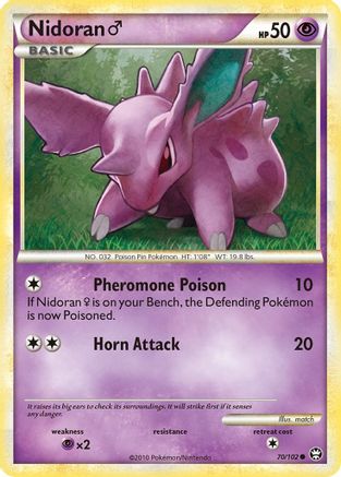 Nidoran M 70/102 - Triumphant Reverse Holofoil - Poke-Collect