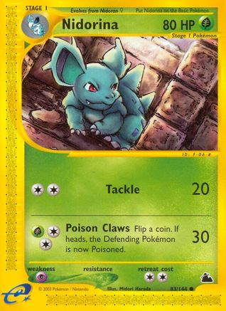 Nidorina 83/144 - Skyridge Reverse Holofoil - Poke-Collect