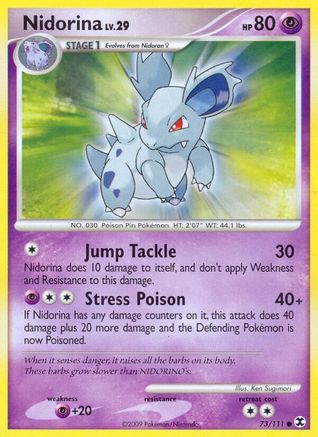 Nidorina 73/111 - Rising Rivals Reverse Holofoil - Poke-Collect