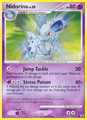 Nidorina 73/111 - Rising Rivals Reverse Holofoil - Poke-Collect