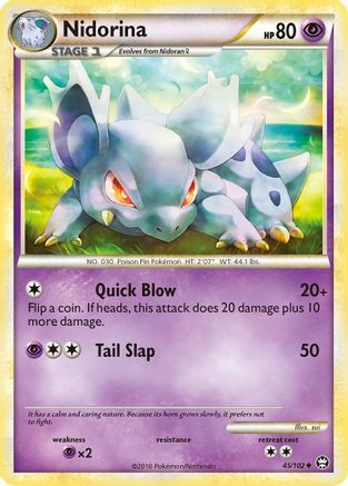 Nidorina 45/102 - HSTriumphant Reverse Holofoil - Poke-Collect