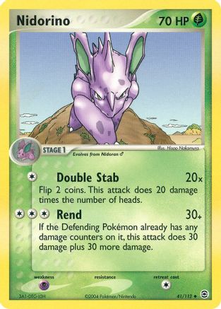 Nidorino 41/112 - FireRed & LeafGreen Reverse Holofoil - Poke-Collect