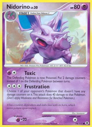Nidorino 74/111 - Rising Rivals Reverse Holofoil - Poke-Collect