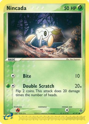 Nincada 67/97 - Dragon Reverse Holofoil - Poke-Collect