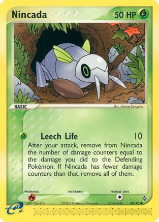 Nincada 68/97 - Dragon Reverse Holofoil - Poke-Collect