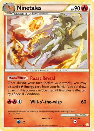 Ninetales 7/123 - HeartGold & SoulSilver Holofoil - Poke-Collect