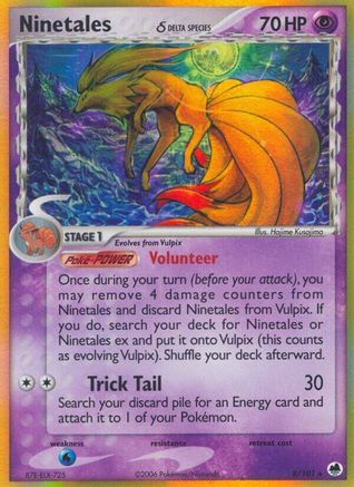 Ninetales (Delta Species) 8/101 - Dragon Frontiers Reverse Holofoil - Poke-Collect