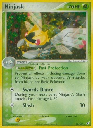Ninjask 13/107 - Deoxys Reverse Holofoil - Poke-Collect