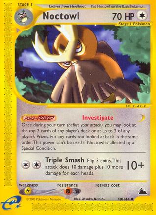 Noctowl 40/144 - Skyridge Reverse Holofoil - Poke-Collect