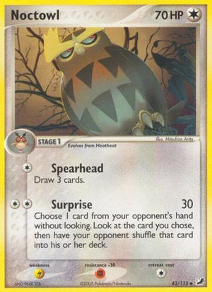 Noctowl 43/115 - Unseen Forces Reverse Holofoil - Poke-Collect