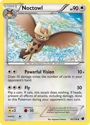 Noctowl 92/116 - Plasma Freeze Reverse Holofoil - Poke-Collect