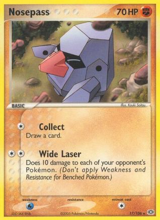 Nosepass 17/106 - Emerald Reverse Holofoil - Poke-Collect