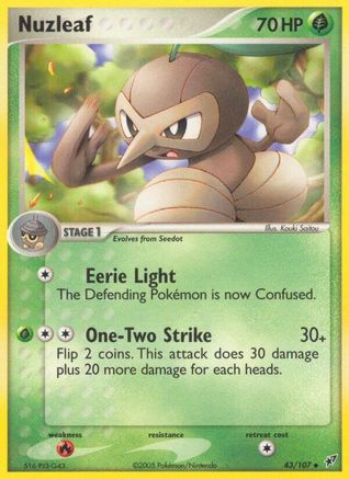 Nuzleaf 43/107 - Deoxys Reverse Holofoil - Poke-Collect