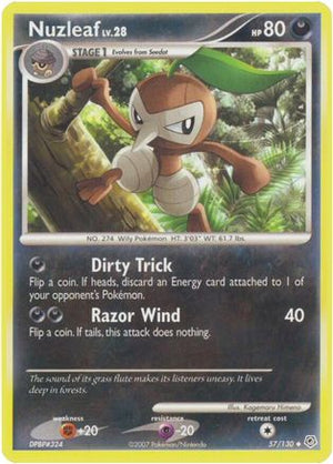 Nuzleaf 57/130 - Diamond and Pearl Reverse Holofoil - Poke-Collect