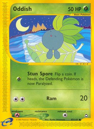 Oddish 97/147 - Aquapolis Reverse Holofoil - Poke-Collect