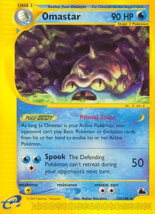 Omastar 23/144 - Skyridge Reverse Holofoil - Poke-Collect