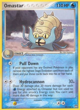 Omastar 20/108 - Power Keepers Reverse Holofoil - Poke-Collect