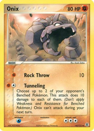 Onix 42/112 - FireRed & LeafGreen Reverse Holofoil - Poke-Collect