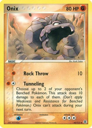 Onix 42/112 - FireRed & LeafGreen Reverse Holofoil - Poke-Collect